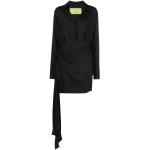 Reduzierte Schwarze Mini V-Ausschnitt Minikleider & kurze Kleider aus Seide für Damen Größe XL 