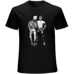 Gay Cops Tom of Finland Tof Mens T-Shirt Casual Cotton Tees Black Tops S