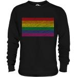 Schwarze LGBT Gay Pride Herrensweatshirts aus Baumwollmischung Größe 3 XL 