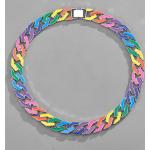 Bunte LGBT Lesbian Pride Halsketten & Halsschmuck aus Emaille für Partys 