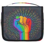 Bunte LGBT Gay Pride Kosmetiktaschen transparent mit Reißverschluss für Herren 