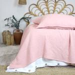 Indigofarbene Tagesdecken & Bettüberwürfe aus Musselin personalisiert 