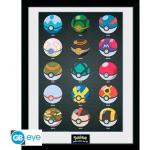 Bunte GB Eye Pokemon Poster mit Rahmen mit Rahmen 30x40 