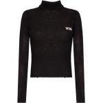 Reduzierte Schwarze Langärmelige Gcds Rollkragen Damensweatshirts aus Wolle Größe XS 
