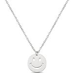 Silberne Emoji Smiley Damenhalsketten & Damenhalsschmuck mit Meer-Motiv 