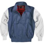 Blaue Wasserdichte Harrington-Jacken mit Knopf für Herren Größe 4 XL für den für den Herbst 