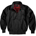 Schwarze Wasserdichte Harrington-Jacken mit Knopf aus Fleece für Herren Größe XXL 