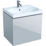 Silberne Keramag Acanto Waschbeckenunterschränke & Badunterschränke matt aus Glas mit Schublade 