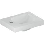 Weiße Keramag iCon Rechteckige Handwaschbecken & Gäste-WC-Waschtische aus Keramik mit Hahnloch 