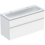 Weiße Geberit Badschränke Schmal matt mit Schublade Breite 100-150cm, Höhe 50-100cm, Tiefe 0-50cm 