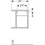 Schwarze Moderne Geberit Waschbeckenunterschränke & Badunterschränke aus Acrylglas Breite 0-50cm, Höhe 0-50cm, Tiefe 0-50cm 