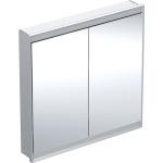 Silberne Keramag Spiegelschränke aus Aluminium LED beleuchtet Breite 50-100cm, Höhe 50-100cm, Tiefe 0-50cm 