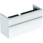 Weiße Keramag Smyle Quadratische Waschbeckenunterschränke & Badunterschränke mit Schublade Breite 100-150cm, Höhe 100-150cm, Tiefe 0-50cm 