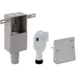 Geberit Unterputz Geruchsverschluss für Geräte mit zwei Anschlüssen, Wandeinbaukasten und Abdeckplatte