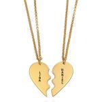 Goldene Herzketten aus Silber personalisiert für Damen 