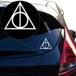 Weiße Harry Potter Autoaufkleber aus Vinyl 