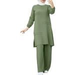 Grüne Karo Hip Hop Kurzärmelige Maxi V-Ausschnitt Stretchkleider für Damen Größe XL 