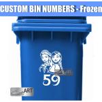 Die Eiskönigin Mülltonnenaufkleber aus Vinyl personalisiert 