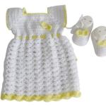 Bolero Festkleid Babykleid Tüll Blumenmädche Gr 62-92 2tlg Taufkleid 