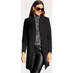 Reduzierte Schwarze Elegante Mona Maxi Stehkragen Gehröcke mit Schulterpolstern aus Jersey für Damen für den für den Herbst 