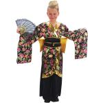 Schwarze Blumenmuster Geisha-Kostüme für Damen Größe XL 