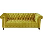 Gelbe Moderne Chesterfield Sofas aus Textil 3 Personen 