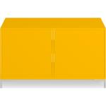 Gelbe Pickawood Bad-Midischränke lackiert aus Massivholz Breite 100-150cm, Höhe 100-150cm, Tiefe 0-50cm 