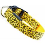 Gelbe Animal-Print Leuchthalsbänder & LED Halsbänder 