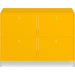 Gelbe Pickawood Sideboards Hochglanz lackiert aus Massivholz Breite 100-150cm, Höhe 100-150cm, Tiefe 0-50cm 