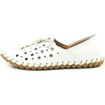 Reduzierte Weiße Gemini Lederschuhe & Kunstlederschuhe mit Schnürsenkel in Breitweite aus Leder mit herausnehmbarem Fußbett für Damen Größe 37 