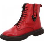 Rote Gemini Ankle Boots & Klassische Stiefeletten in Komfortweite aus Leder Größe 36 