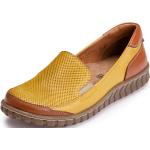 Braune Gemini Slipper in Komfortweite aus Nappaleder mit herausnehmbarem Fußbett für Damen Größe 38 