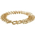 Goldene Art Deco Gemshine Infinity Infinity Armbänder & Unendlich Armbänder aus Silber für Damen 