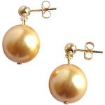 Gemshine - Damen - Ohrringe - Perlen - Tahiti - Gold - Vergoldet - 12 mm