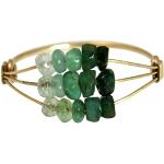 Grüne Elegante Gemshine Vergoldete Ringe vergoldet für Damen 