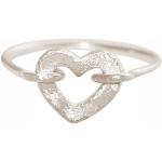 Silberne Gemshine Herz Ringe mit Herz vergoldet aus Metall handgemacht für Damen 