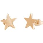 Reduzierte Silberne Sterne Elegante Gemshine Sternohrstecker mit Madrid-Motiv vergoldet handgemacht für Damen 