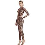 Stretchy Spandex Tiger Streifen Bodysuit Kostüm Damen Leopard Kostüm