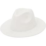 Reduzierte Weiße Panamahüte aus Filz für Damen Einheitsgröße zur Hochzeit 