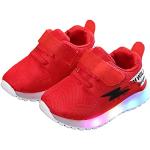 Rote LED Schuhe & Blink Schuhe mit Klettverschluss für Kinder Größe 26 für den für den Sommer 