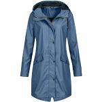 Dunkelblaue Wasserdichte Winddichte Atmungsaktive 3-in-1 Jacken mit Kapuze für Damen Größe M für den für den Herbst 
