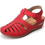 Rote Outdoor-Sandalen leicht für Damen 