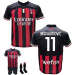 Generico Fußballtrikot Milan Zlatan Ibrahimovic 11 Saison 2022/2023 Autorisierte Replik Größen für Kinder und Erwachsene. Wählen Sie, ob Shorts und Socken hinzufügen, rot, S-ADULTO