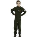 Khakifarbene Pilotenkostüme aus Polyester für Kinder Größe 152 