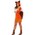 Orange Fiestas Guirca Fuchs-Kostüme aus Polyester für Damen Größe L 