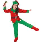 Rote Weihnachtself-Kostüme & Weihnachtswichtel-Kostüme aus Polyester für Kinder 