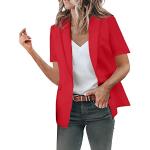 Rote Business Blusenblazer für Damen Größe XL für den für den Winter 