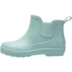 Blaue High Heel Stiefeletten & High Heel Boots ohne Verschluss in Spezialweite aus Gummi wasserdicht für Damen Größe 41 für den für den Sommer 
