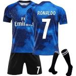 Generisch R.Madrid Nr.7 Sternenhafte Nacht Fußballtrikot Shorts Socken Set für Kinder Erwachsene, Limitierte Auflage Fussball Jersey Trainingsanzug