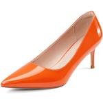 Orange Elegante Spitze High Heels & Stiletto-Pumps für Damen Größe 41 mit Absatzhöhe 5cm bis 7cm zum Abschlussball 